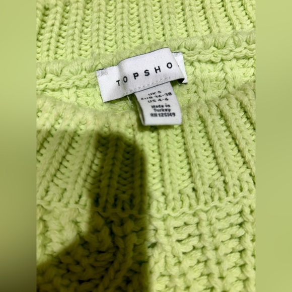 TopShop lime green sweater - Picture 2 of 6